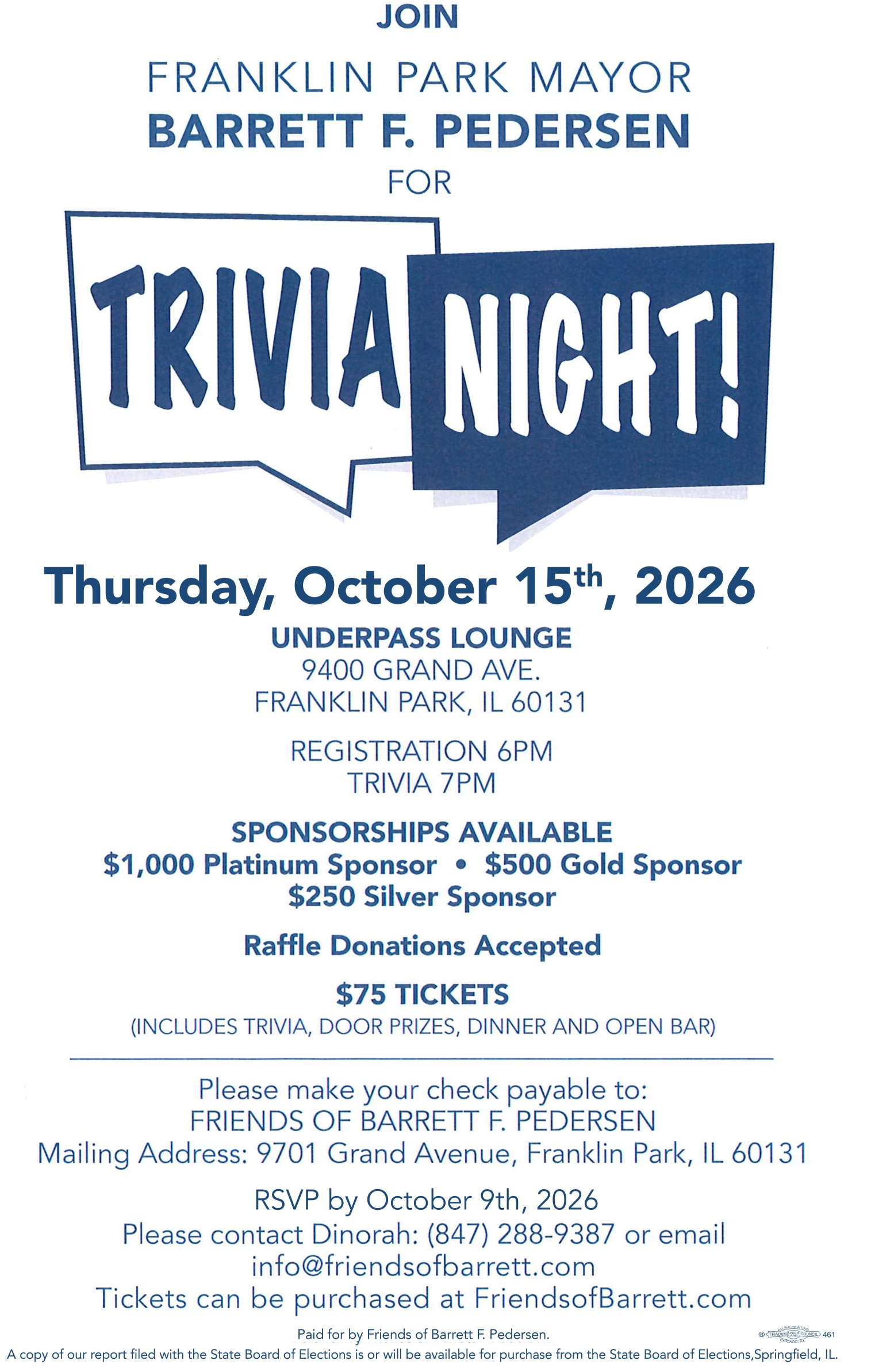 2026 Trivia Night Invitation